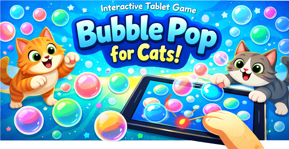 Bubble Pop — Fun games for cats header