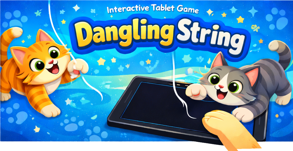 Dangling String — Fun games for cats header